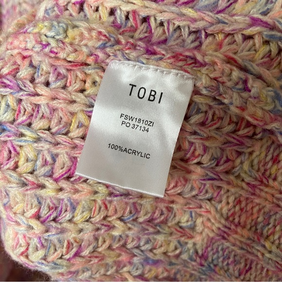 Tobi Wildest Dreams Rainbow Sweater In Pink - M - Picture 9 of 9